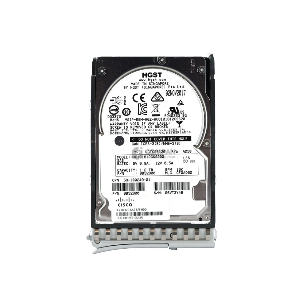 UCS-HD12TB10K12N CISCO HDD 1.2TB 10K SAS 12G 2.5" SFF FOR USC C240 M5